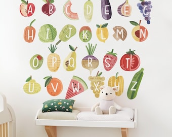 Farm Fresh Alphabet - Small - Peel-And-Stick Wall Decals - Mej Mej
