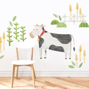 Cow Fabric Wall Decal Modern Farm Mej Mej image 3