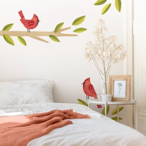 Cardinal Fabric Wall Decal Feather Mej Mej image 3