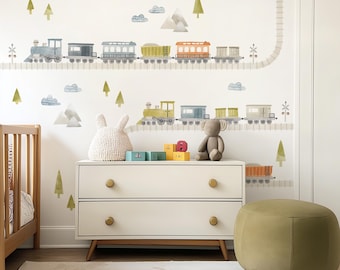 Train Kit - Small - Peel-and-Stick Wall Decals - Away We Go - Mej Mej
