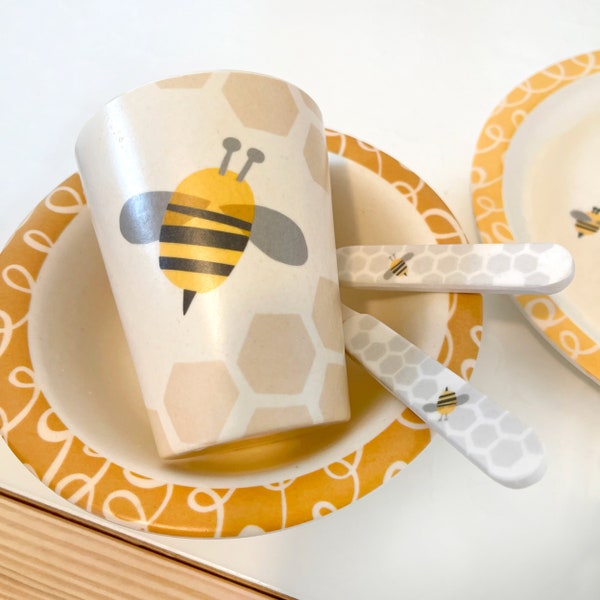 Bee Bamboo Mealtime Set - Mej Mej