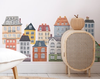 Small Village Kit - Fabric Wall Decal - Rooftop - Mej Mej