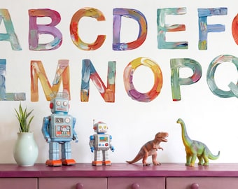 Paintbox Alphabet - Medium - Peel-And-Stick Wall Decals - Mej Mej