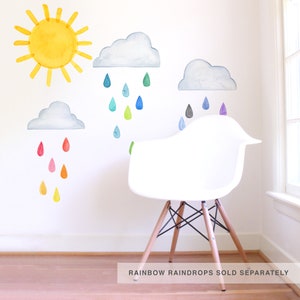 Regular Watercolor Sun Fabric Wall Decal Color Story Mej Mej image 4