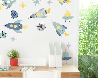 Rocket Kit - Fabric Wall Decal - Galaxy - Mej Mej