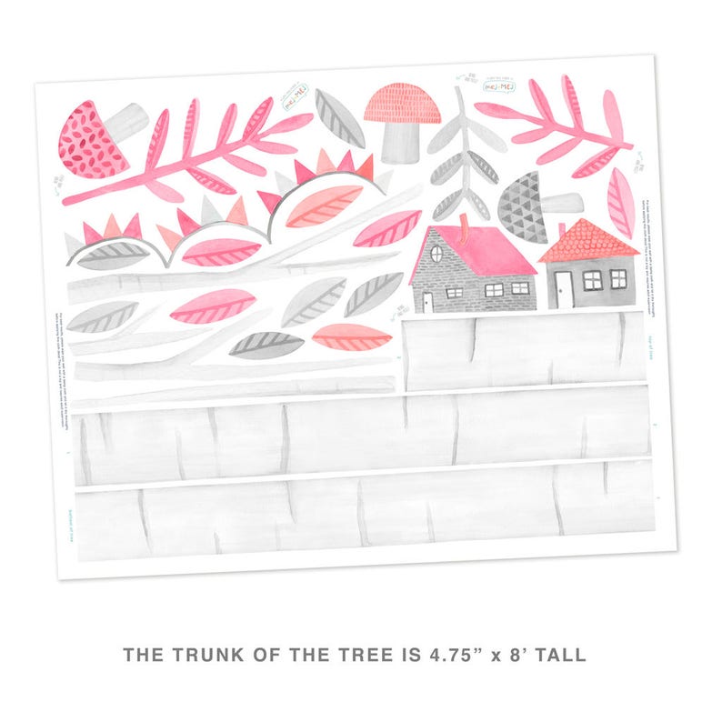Tree Kit Mej Mej Fabric Wall Decal Woodland Pink Collection