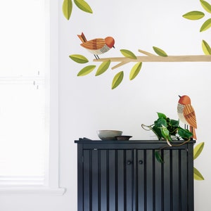 Spice Finch Fabric Wall Decal Feather Mej Mej image 5