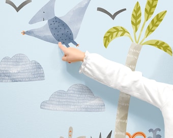 Conrad the Dinosaur - Peel-and-Stick Wall Decals - Mej Mej