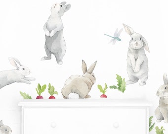 Bunny Kit - stoffen muursticker - Hop - Mej Mej