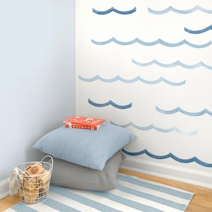 Waves - Fabric Wall Decal - Sag Harbor - Mej Mej