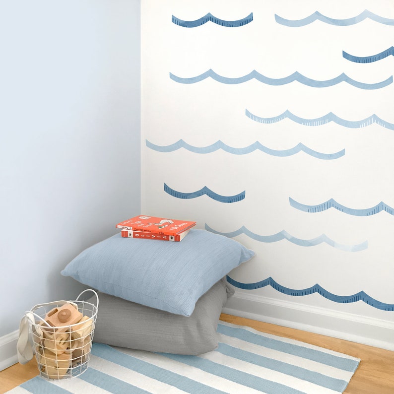 Extra Waves Fabric Wall Decal Sag Harbor Mej Mej image 1