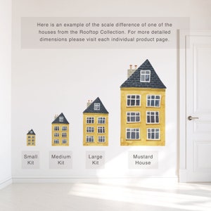 Mustard House Fabric Wall Decal Rooftop Mej Mej image 4