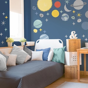 Solar System Kit Large - Fabric Wall Decal - Galaxy - Mej Mej