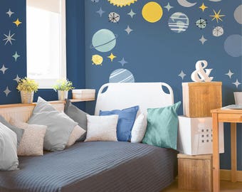 Solar System Kit Large - Fabric Wall Decal - Galaxy - Mej Mej