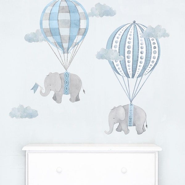 Floating Along - Blue - Fabric Wall Decal - Nursery Daydreams Collection - Mej Mej