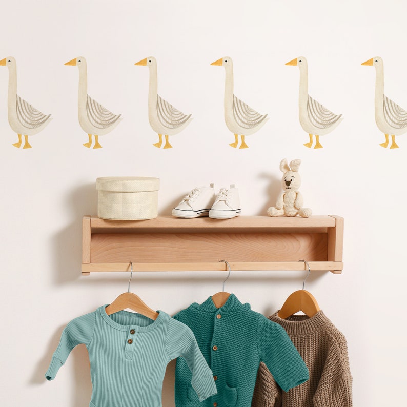 Goose Toss Fabric Wall Decal Modern Farm Mej Mej image 3