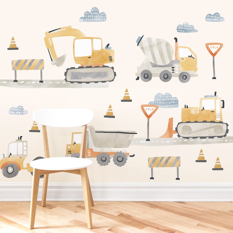 Construction Kit Large Fabric Wall Decal Away We Go Mej Mej image 2