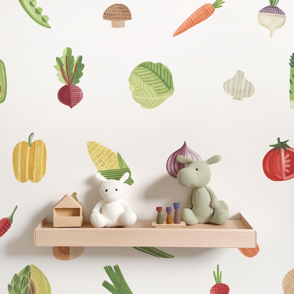 Kit di verdure fresche piccolo - Adesivi murali autoadesivi - Mej Mej