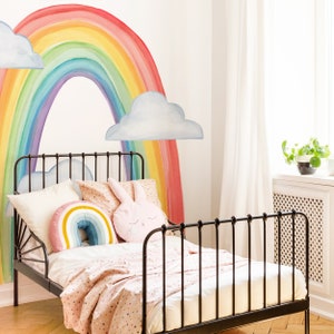 Extra Large Watercolor Rainbow - Fabric Wall Decal - Color Story - Mej Mej