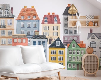 Large Village Kit - Fabric Wall Decal - Rooftop - Mej Mej