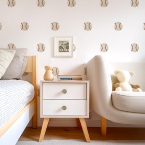 Baseball Peel-and-Stick Removable Fabric Wall Decals