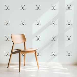 Hockey Peel-and-Stick Removable Fabric Wall Decals