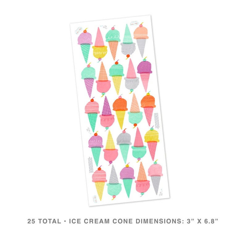 Ice Cream Cones Fabric Wall Decal Yum Mej Mej image 2