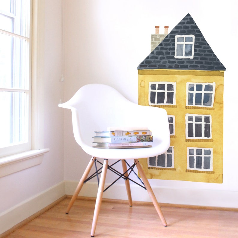 Mustard House Fabric Wall Decal Rooftop Mej Mej image 2