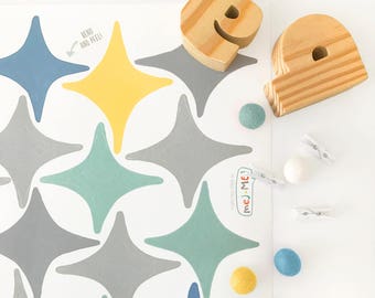 Retro Stars - Fabric Wall Decal - Galaxy - Mej Mej