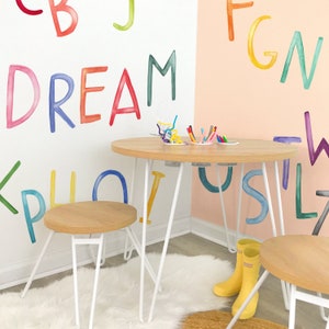 Rainbow Uppercase Letters Fabric Wall Decal Color Story Mej Mej image 3