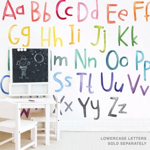 Rainbow Uppercase Letters Fabric Wall Decal Color Story Mej Mej image 5