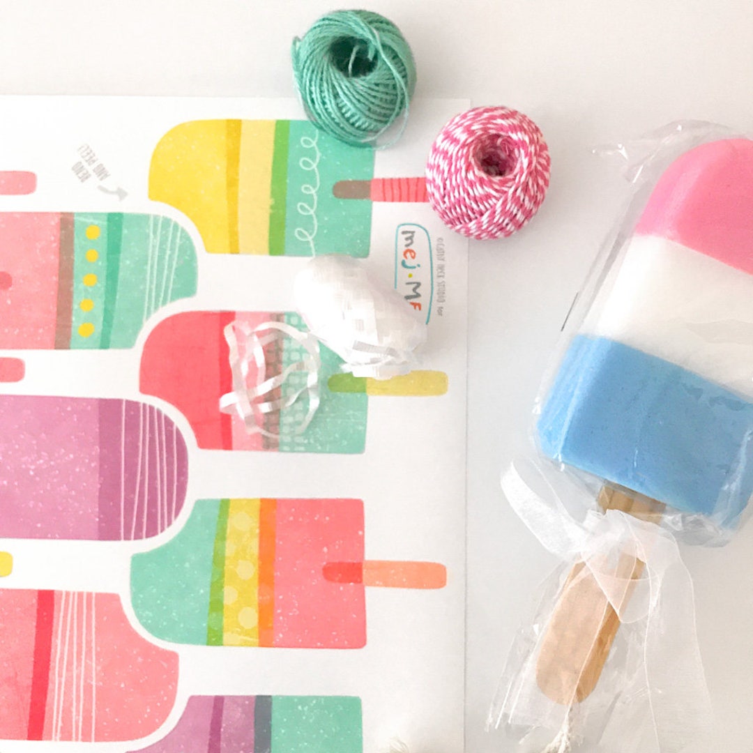 Popsicles Decal Popsicles - Fabric Wall Decal - Yum - Mej Mej - Etsy