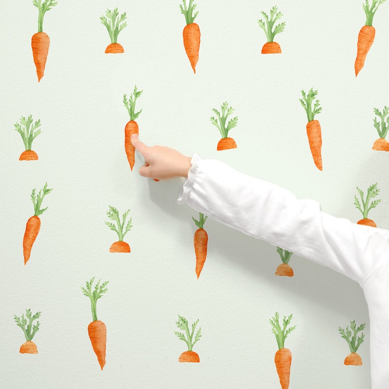 Carrot Toss Fabric Wall Decal Hop Mej Mej image 1