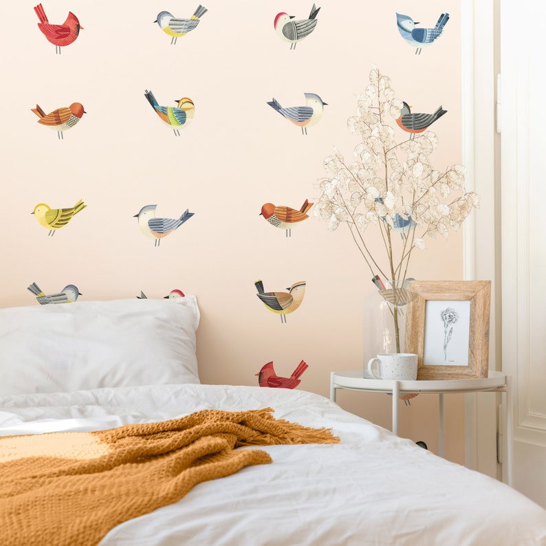 Bird Kit Fabric Wall Decal Feather Mej Mej image 1