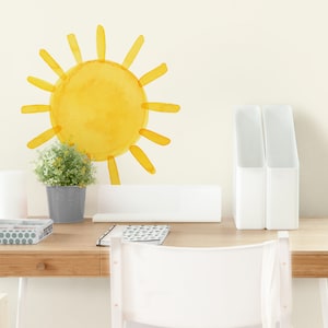 Regular Watercolor Sun - Fabric Wall Decal - Color Story - Mej Mej