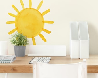 Watercolor Sun - Fabric Wall Decal - Color Story - Mej Mej