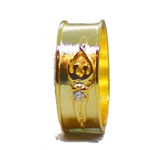 Unisex Soulmate Ring - Sterling Silver with 14kt. Gold overlay - Two CZ Stones