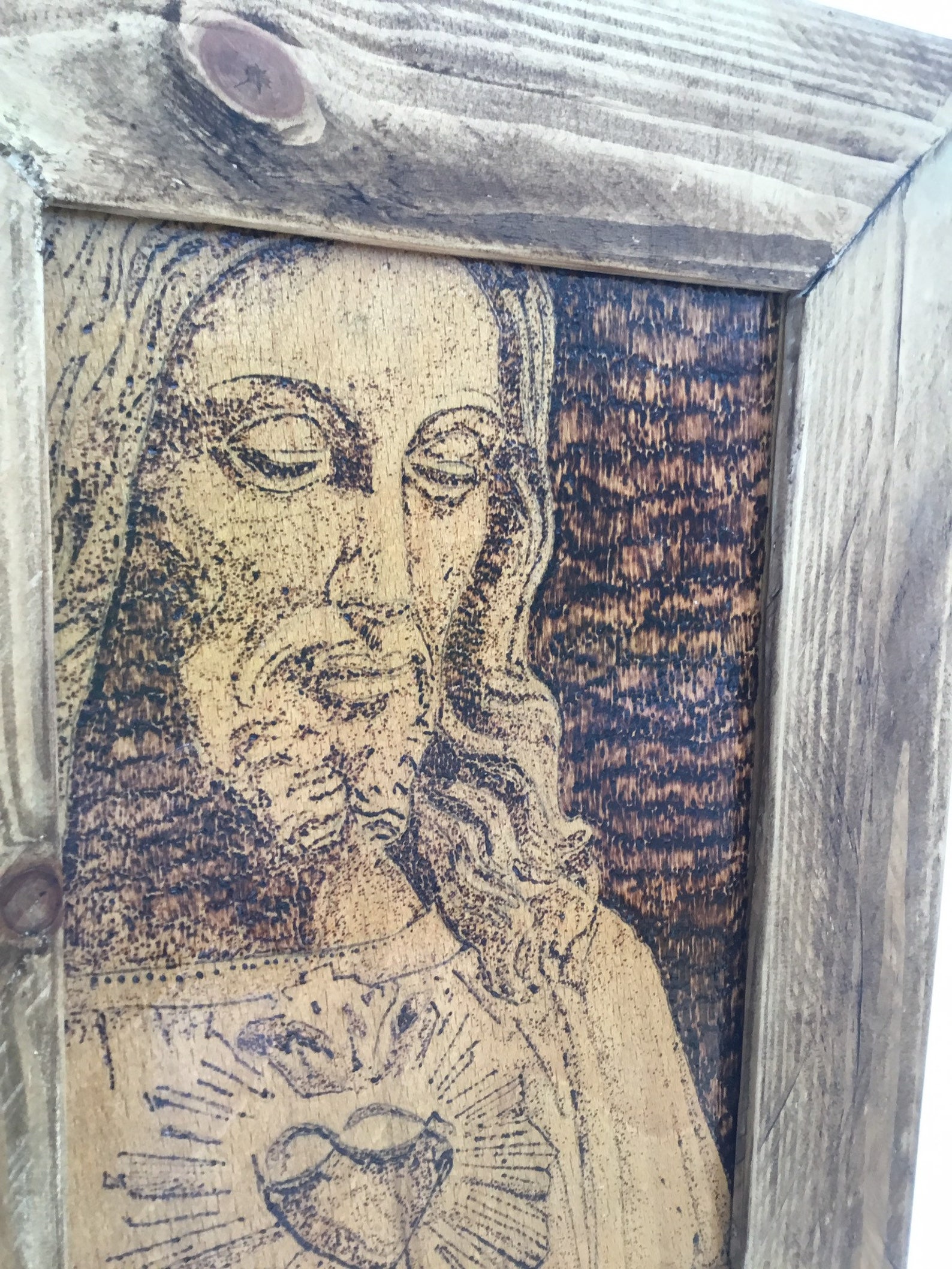 Burn Engraved Wood Picture Etsy