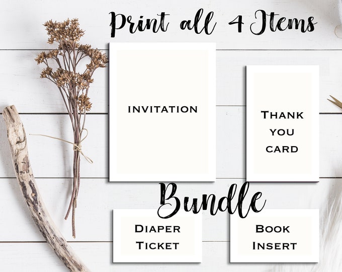 Printing Services of Baby Shower Bundle Print Baby Shower Invitations