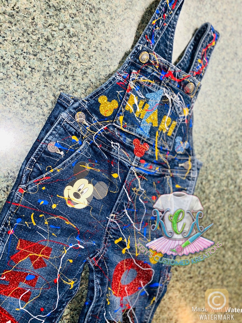 Splattered Paint Overalls ANY CHARACTER Etsy