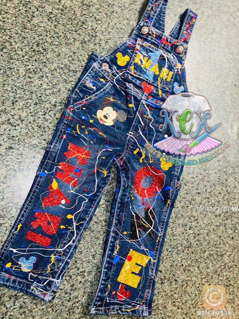 Splattered Paint Overalls ANY CHARACTER - Etsy
