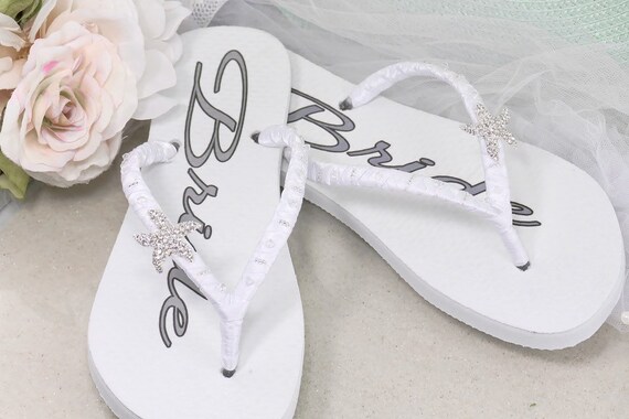 etsy wedding flip flops