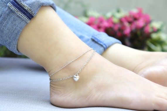 platinum ankle bracelet