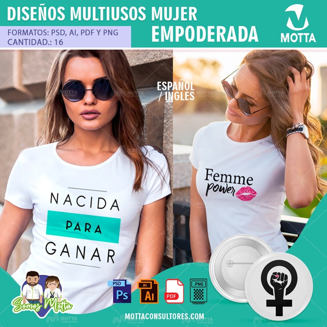 Vectores Camisetas de MUJERES EMPODERADAS. Diseños para - Etsy México