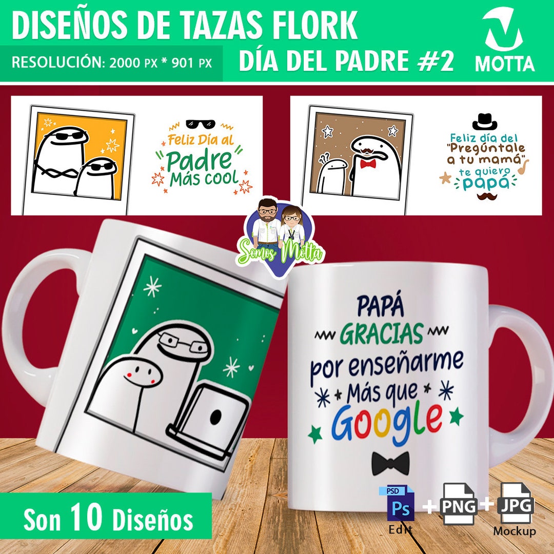 Diseños para Tazas FLORK Frases Día del Padre Plantillas - Etsy España