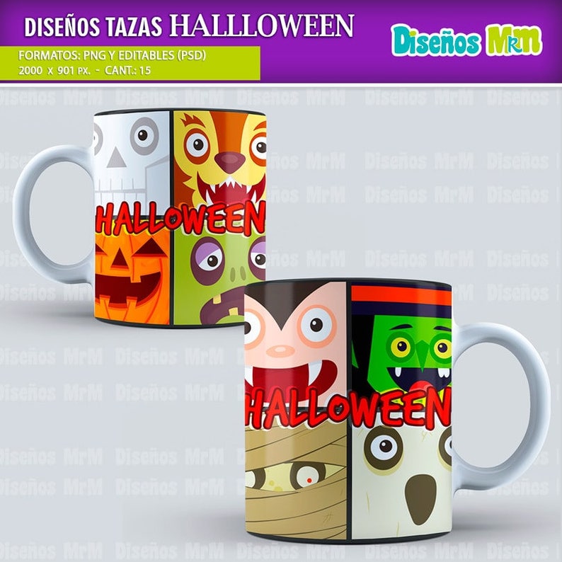 Download Design Sublimation CUP Mugs HALLOWEEN | Etsy