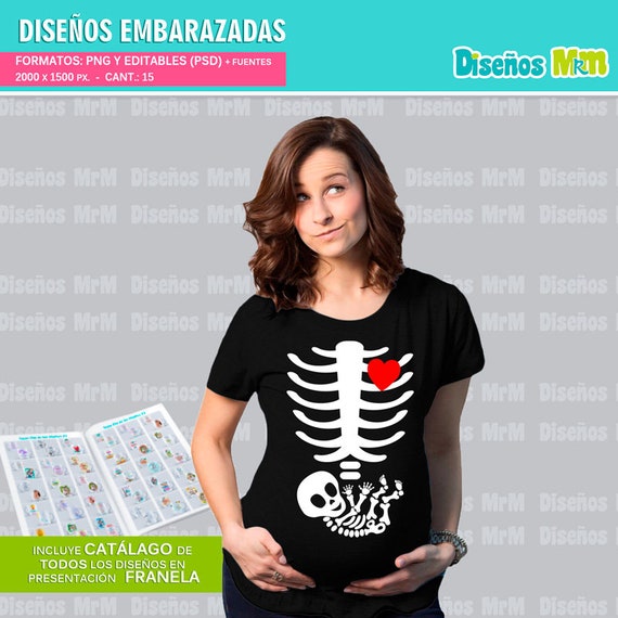 Bajo forma Bergantín Diseños para Estampar Camisetas Mujeres en Embarazo camisetas - Etsy México