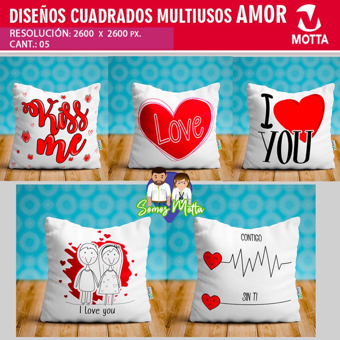 Diseños para Cojines SAN VALENTIN Enamorados - España