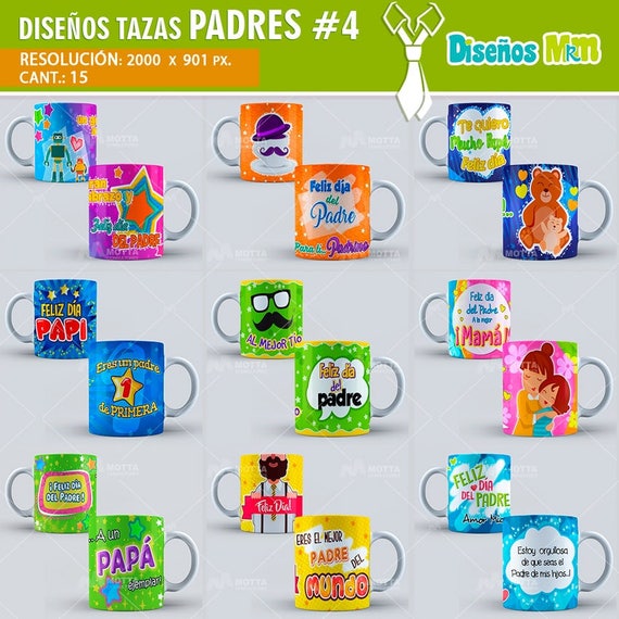 Diseños para Mugs del Dia del Padre Plantillas Tazas dia del - Etsy España