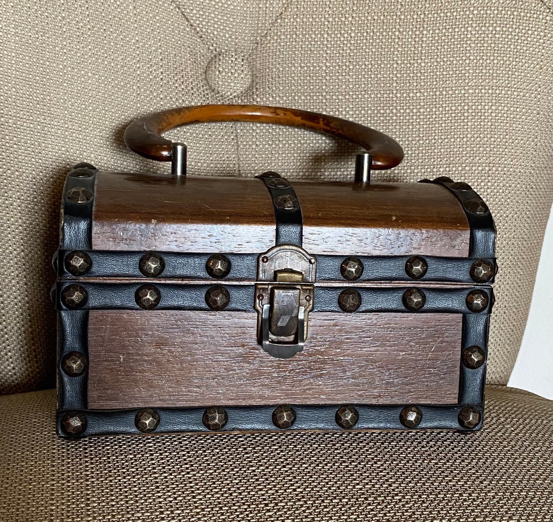 Small Vintage Wooden Treasure Chest/ Box Etsy